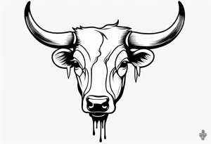 steer head bones tattoo idea