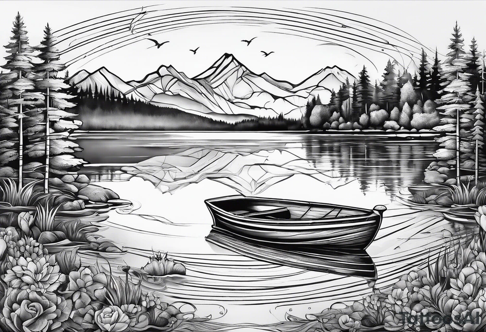 Lake life & infinity sign tattoo idea