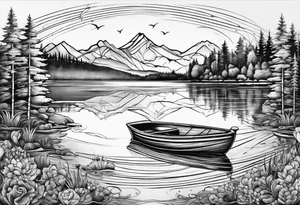 Lake life & infinity sign tattoo idea