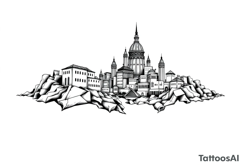 city of 
Atlantis tattoo idea