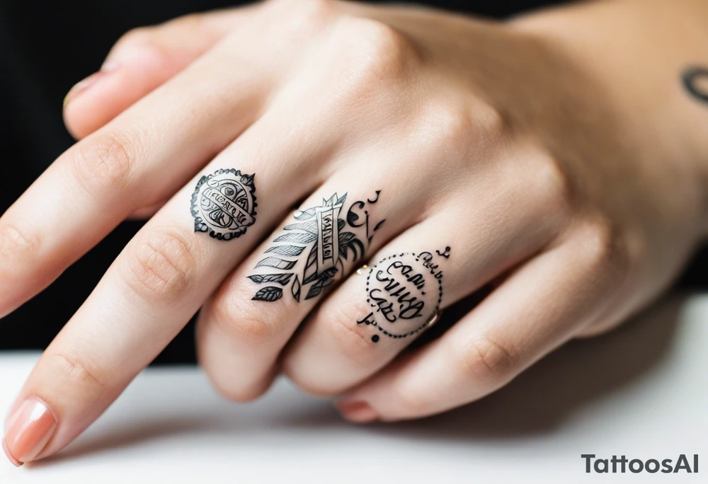 Name on ring finger tattoo idea