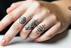 Name on ring finger tattoo idea