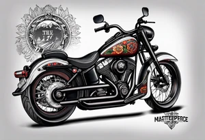 Traditional style incorporating world travel, Texas, Colorado and motorcycles tattoo idea