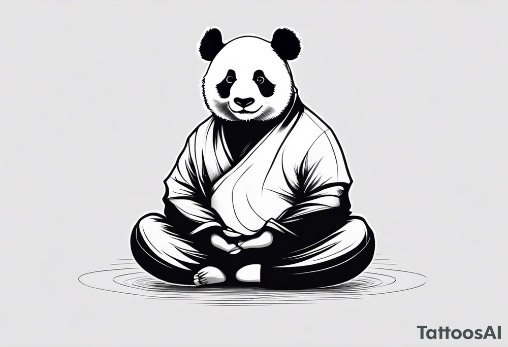 Panda in Yoga Pose tattoo idea