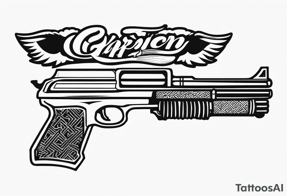 capricorn with sunglasses and a shotgun tattoo idea