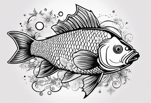 Constellation, animal fish carp kaoi, snowflake tattoo idea
