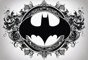 New batman symbol, grunge, tattoo idea