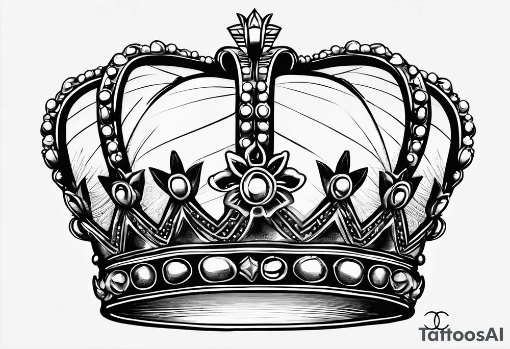 King crown with Chanel logo tattoo idea