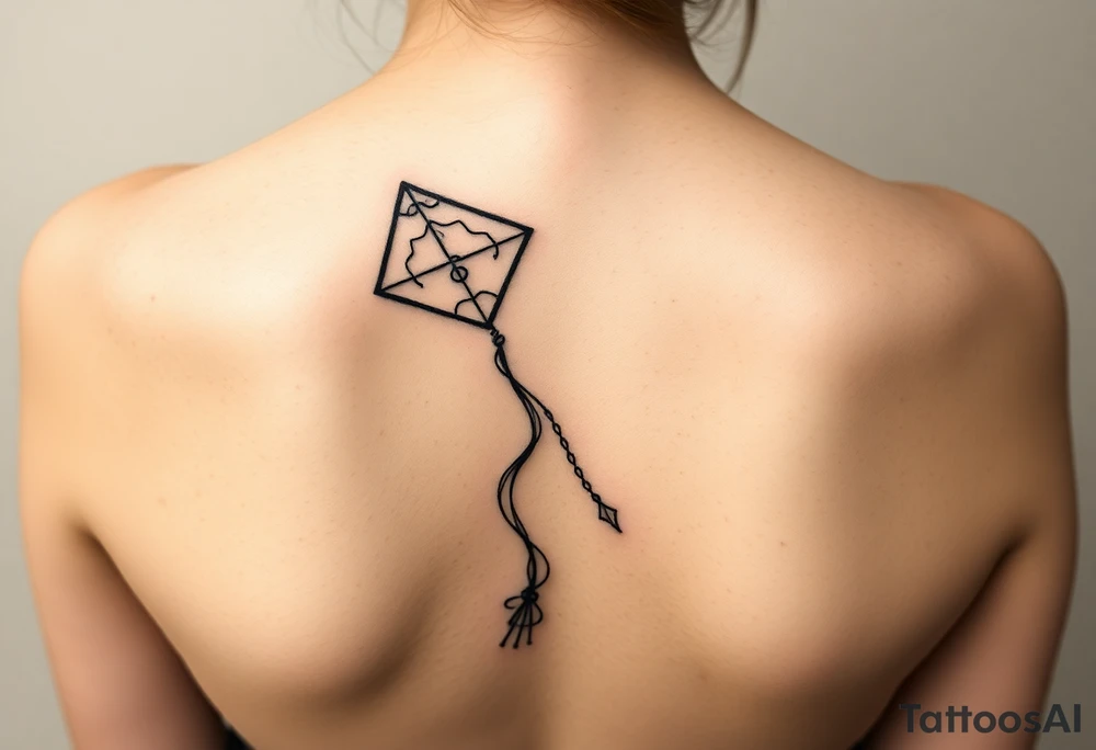 Kite rope deceased tattoo idea