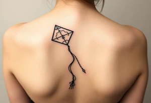 Kite rope deceased tattoo idea