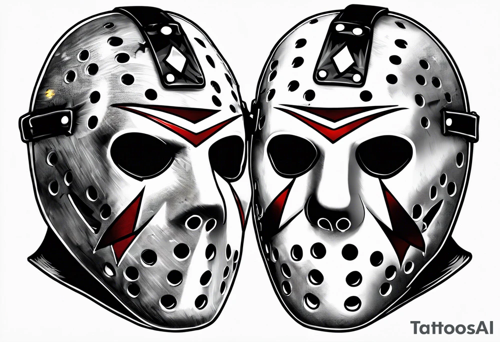 Friday the 13th Jason mask, horror, Japanese art tattoo idea