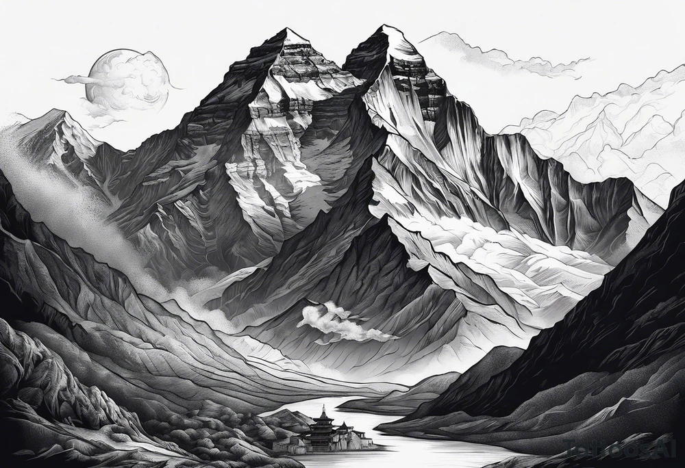 Mount Everest and representing doing hard things tattoo idea