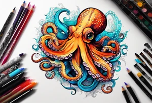 Octopus, bridge, drugs tattoo idea