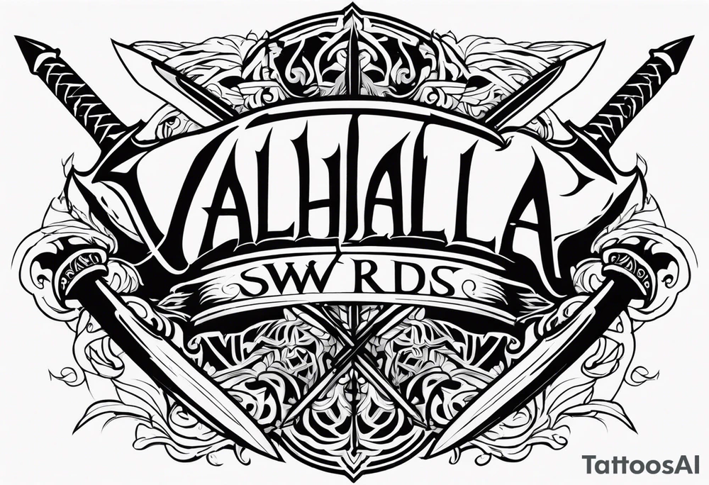 Valhalla swords tattoo idea