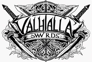 Valhalla swords tattoo idea