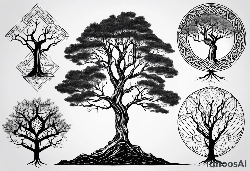 lifeless tree tattoo idea