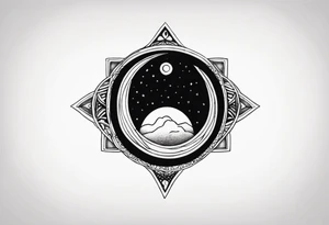 A tattoo that resembles ring for my finger with the word "the universe" tattoo idea