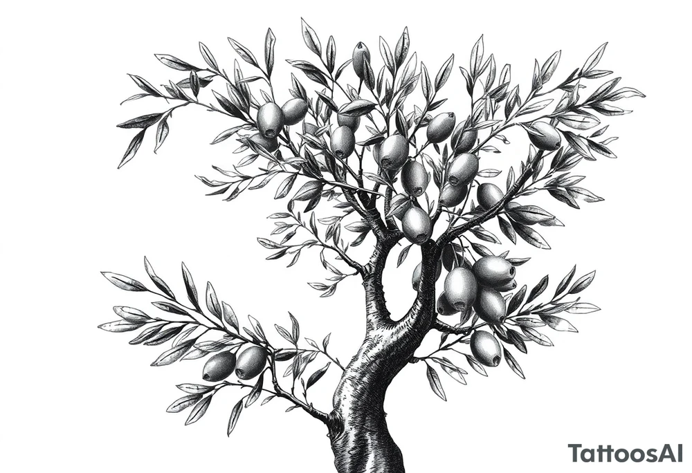 Olive tree tattoo idea