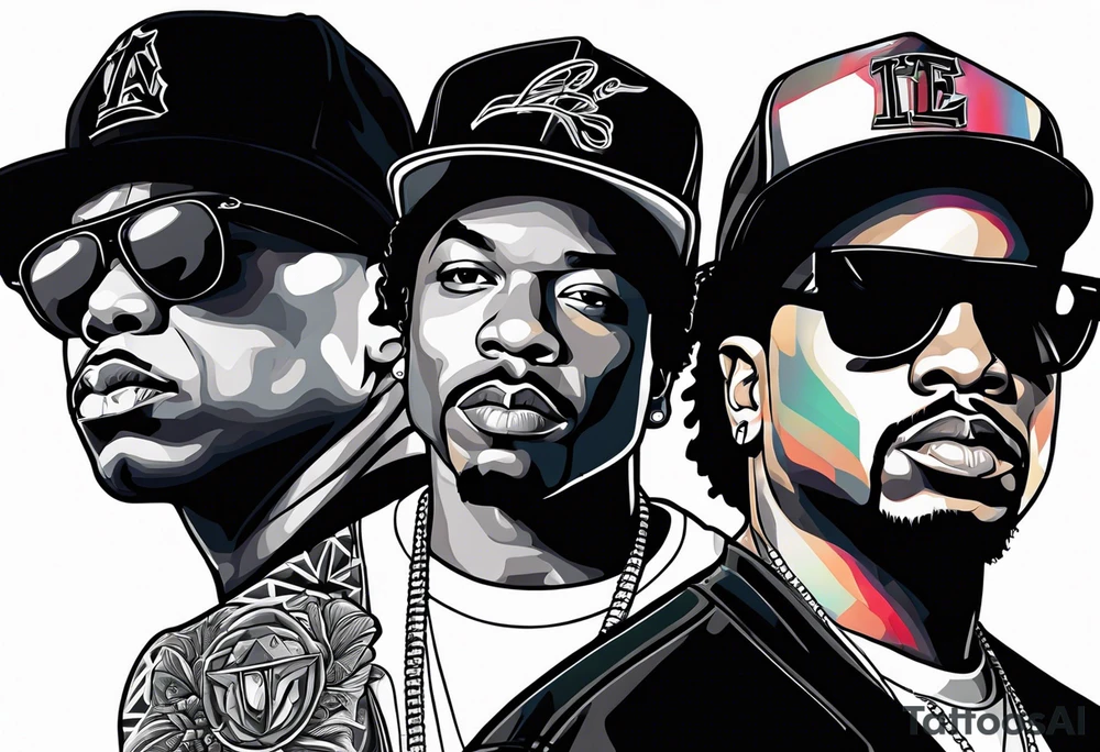 eazy e, dr dre and ice cube tattoo idea