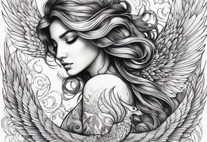strength, pisces, phoenix, small, nuanced, positive tattoo idea