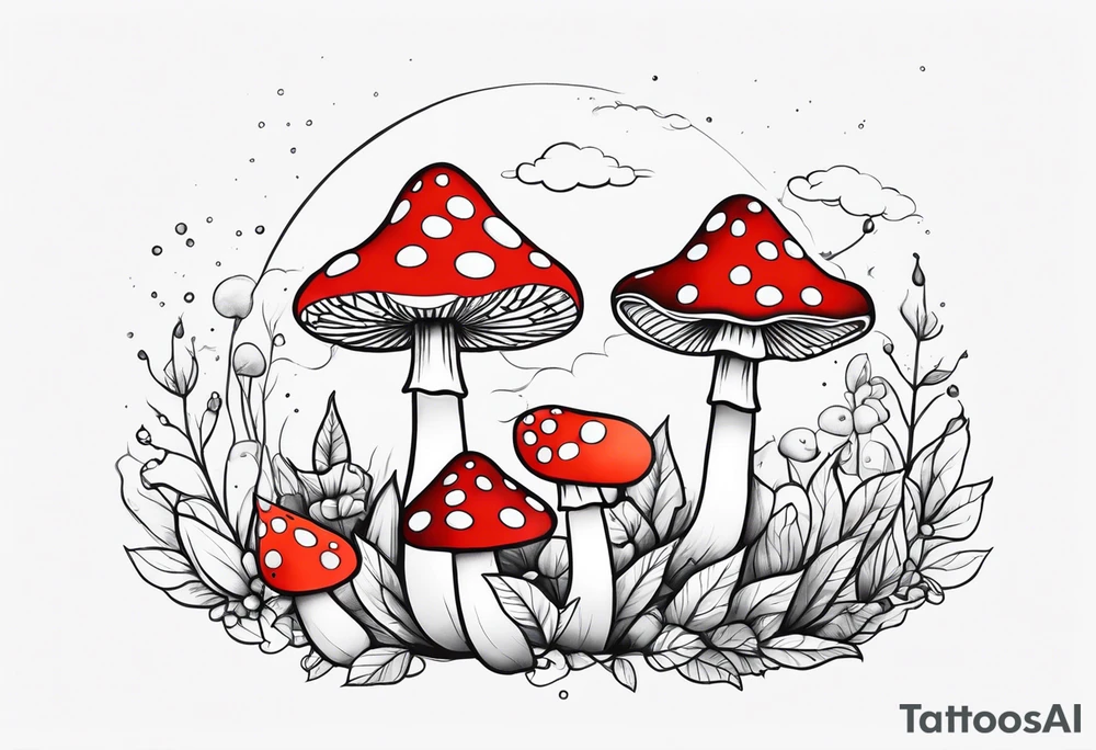 fly agaric mushroom leads to enlighment tattoo idea