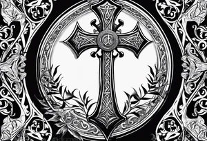 The symbol of Matthias a open Bible and a battle Axe tattoo idea