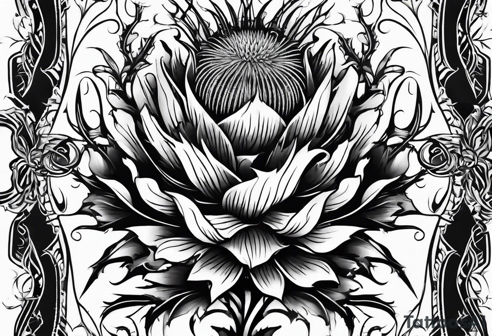 Scottish thistle tattoo idea