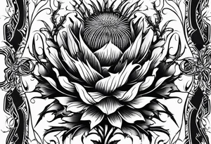 Scottish thistle tattoo idea
