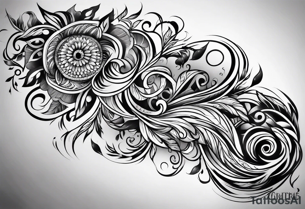 tribal sleeve tattoo idea