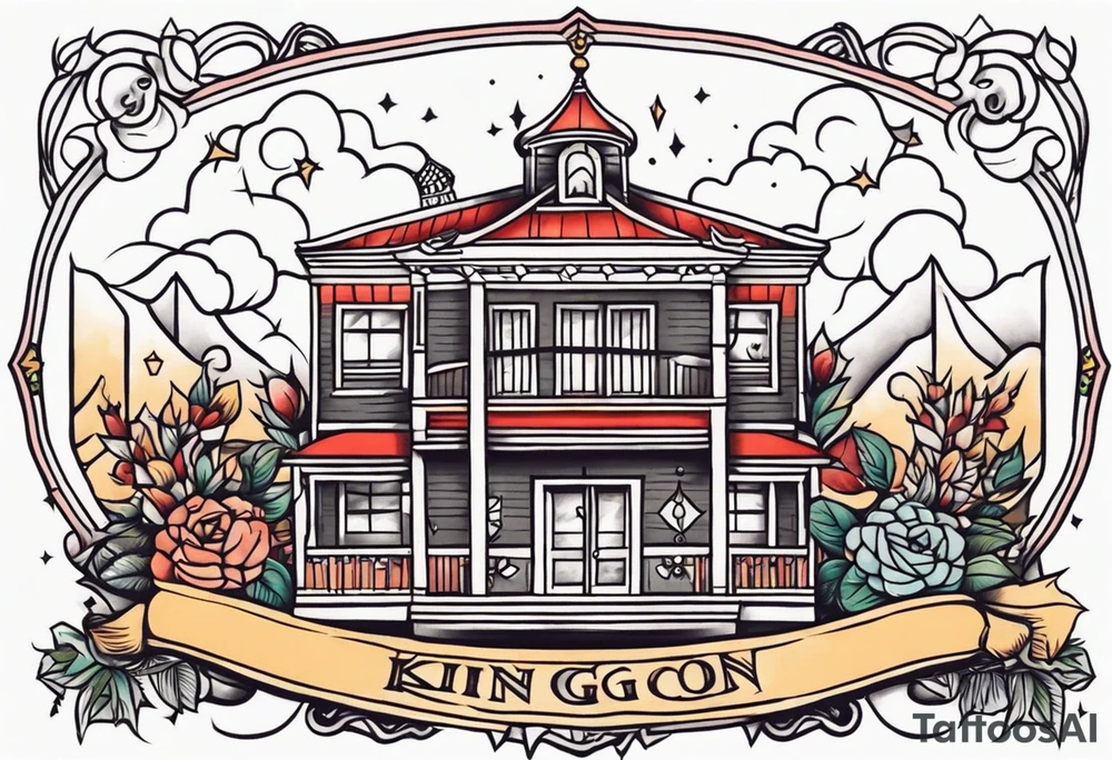 kingdom vintage tattoo style old school traditional tattoo idea