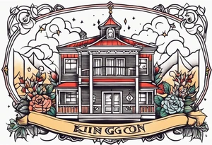 kingdom vintage tattoo style old school traditional tattoo idea
