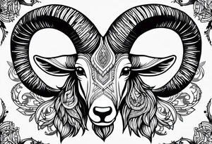 ibex head tattoo idea