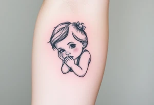 Baby girl tattoo idea