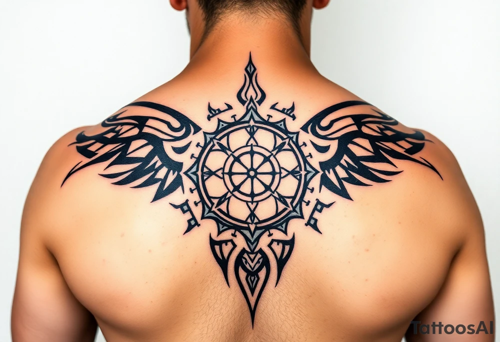 negative space tattoo inspired by the space and time tattoo idea