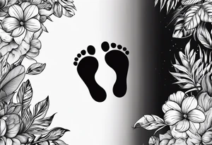 baby footprints tattoo idea
