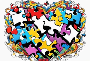 Autism puzzle tattoo idea
