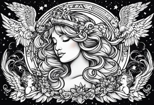 Choir of angels in the sky tattoo idea