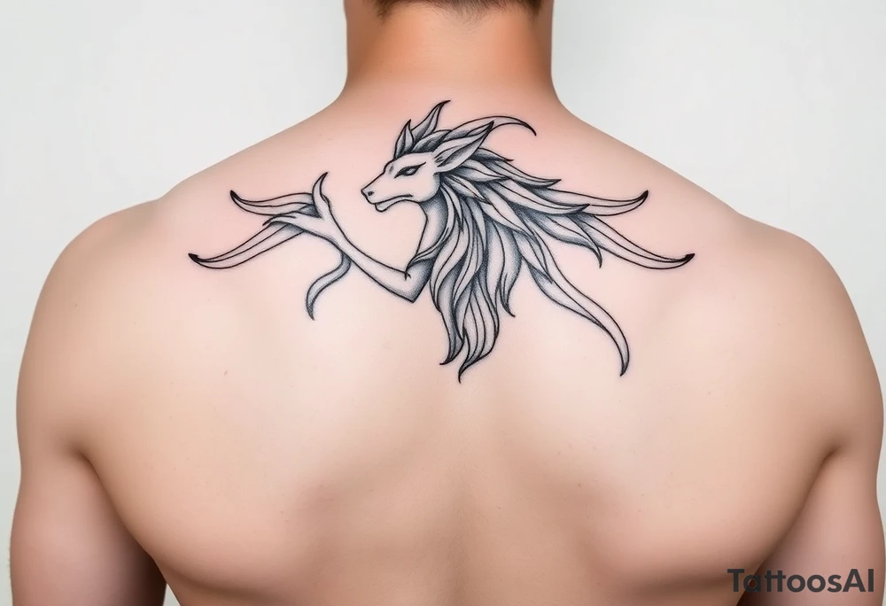 Aquarius realistic complex tattoo idea
