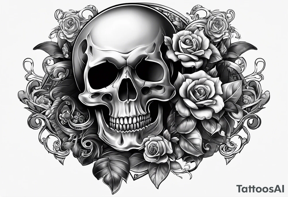 Mechanic skull tattoo idea