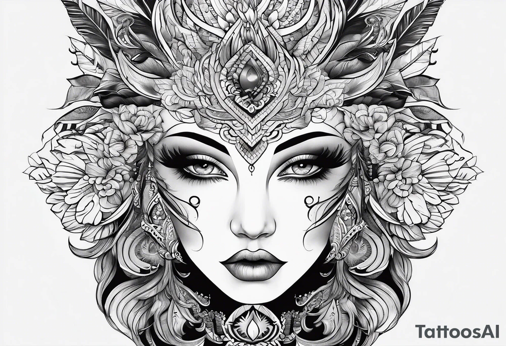 pattern lines tattoo idea