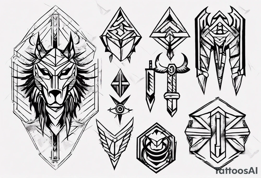 symbol for warrior and strength tattoo idea