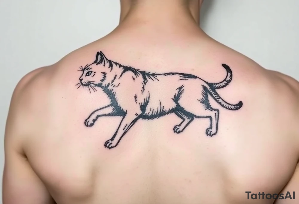 black cat tattoo idea