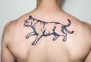 black cat tattoo idea