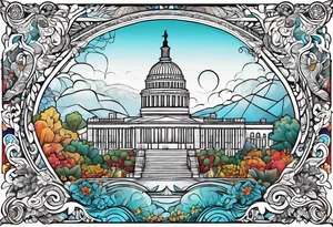 Symbolizing Washington DC, Northeast Arkansas, Wisconsin, Kentucky, Brazil, Portugal, Spain, and Crete tattoo idea