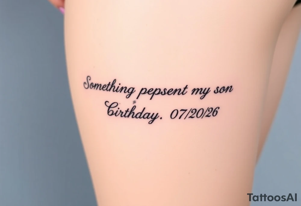 Something represnt my son Liam his birthday is 07/20/26 tattoo idea