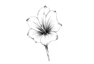 Large gladiolus flower tattoo idea