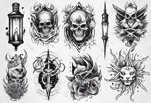Light and dark sleeve tattoo idea