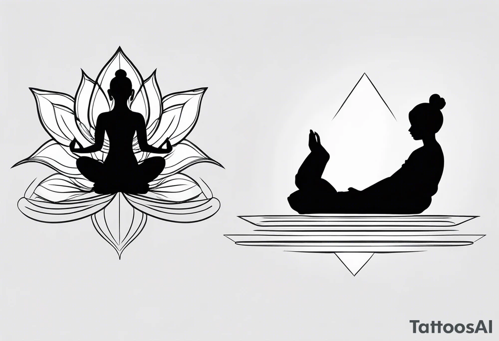 Lotus position, silhuette tattoo idea