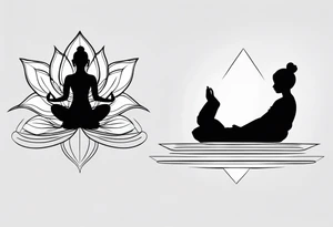 Lotus position, silhuette tattoo idea
