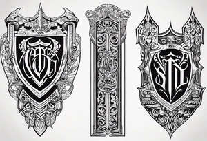 Valhalla sword shield gates tattoo idea